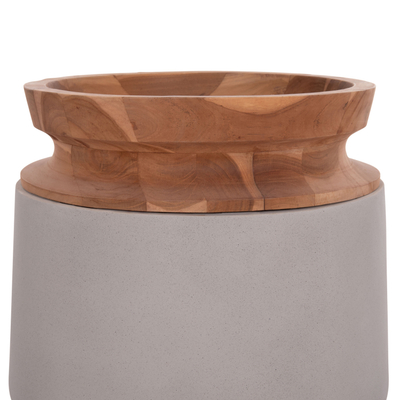 Vazo dyshemeje dekorative Linter HM4662.03L, Fiber Cement, Ø41x47 cm, gri