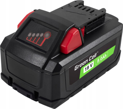 Bateri veglash Green Cell M18, 18V, 8Ah, e zezë