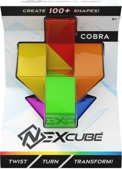 Lodër puzzle NexCube Cobra Goliath, që kthehet në 100 forma, me shumë ngjyra