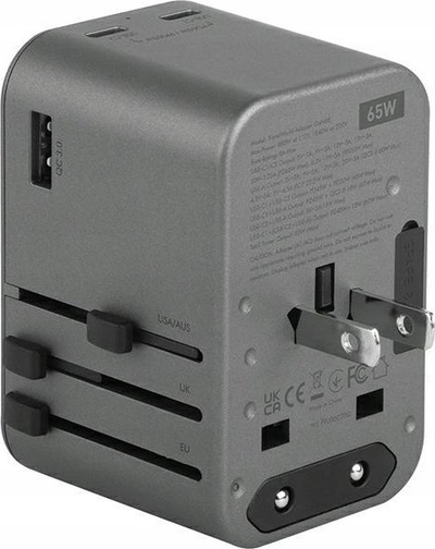 Karikues udhëtimi Energea 4 in 1, 65W, 1x USB 2x USB C PD PPS QC 3.0, i bardhë