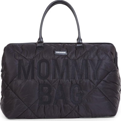 Çantë karroce Childhome Baby Puffer Mommy Bag, me xhep termoizolues, e zezë