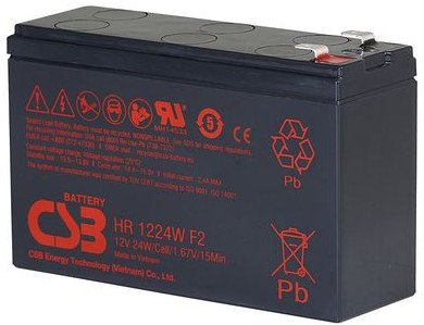 Akumulator CSB HR1224W F2, 12V, 6.4Ah AGM VRLA, i zi