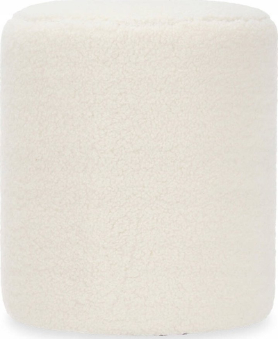 Puf dekorativ White, 32 x 36 x 32 cm, i bardhë
