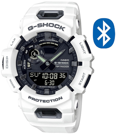 Orë dore për meshkuj Casio G-Shock, e bardhë