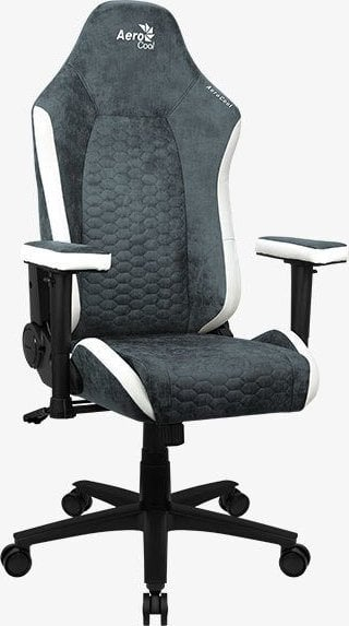 Karrige gaming Aerocool Crown AeroSuede, Steel Blue, e zezë/e bardhë