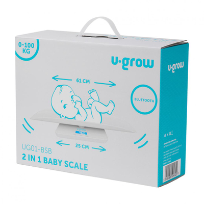 Peshore digjitale për trup U-grow, 2 në 1, Bluetooth, e bardhë