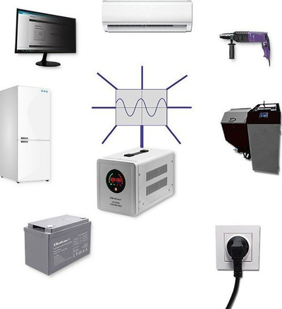 Furnizues energjie për emergjenca Qoltec UPS 500VA, 350W, valë sinusoide e pastër, gri
