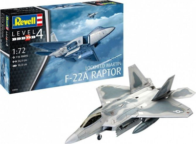 Model avion Revell Lockheed Martin F-22A Raptor 03858, 1:72
