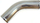 Tub alumini universal, 45°, 76mm, 30cm, argjendtë