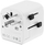 Përshtatës udhëtimi Gembird Grounded Universal, 20W, USB C PD, USB A QC, i bardhë