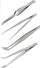 Set pincetash FX Tools 4 copë, metal, argjendtë