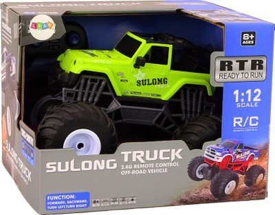 Makina off-road me pult LEAN Toys Sulong Truck, 2.4 GHz, shkalla 1:12, jeshile