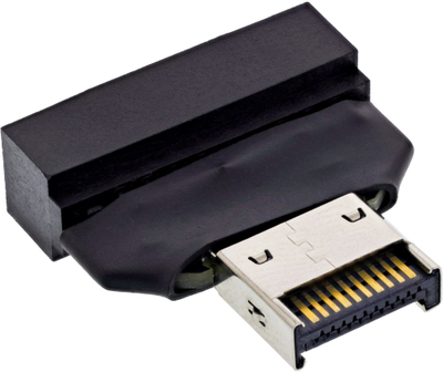 Adapter USB InLine 33446T, USB 3.2 Type‑E Key‑A në USB 3.0, 10Gbps, i zi