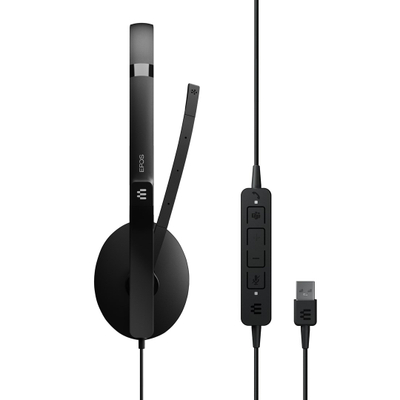 Kufje Epos Adapt 160T II, me mikrofon, USB, të zeza