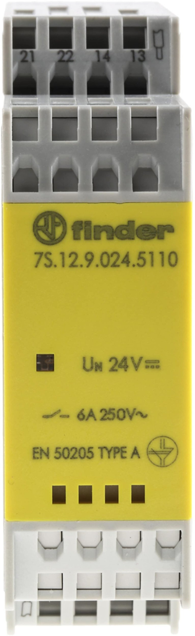 Rele industriale Finder 7S.12.9.024.5110, 24V DC, 1 kontakt NO 1 kontakt NC