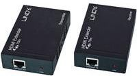 Zgjatës Lindy HDMI mbi sistemin e transmetimit të sinjalit AV Ethernet (38139), i zi