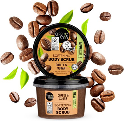 Skrab për trup Organic Shop Natural Body Scrub Coffee & Sugar, 250ml