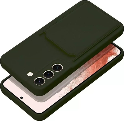 Maskë silikoni Forcell Card Case për Samsung Galaxy A25 5G, me xhep karte mbrapa, e tejdukshme