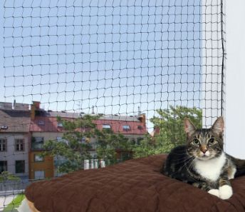 Заштитна мрежа за мачки Trixie Protective Net Roll, 150 m, црна