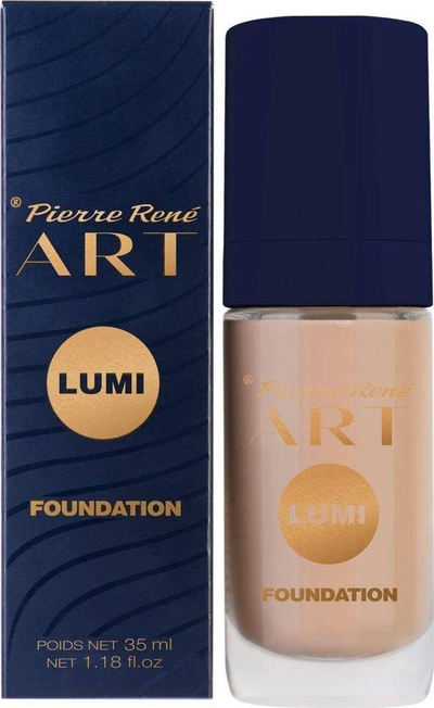 Fondatinë Pierre Rene Lumi Touch Art 02, e lëngshme me shkëlqim, 35 ml, bezhë