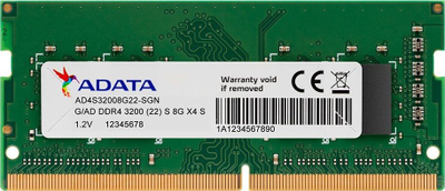 Memorie RAM për laptop ADATA Premier AD4S32008G22-SGN, DDR4 SODIMM, 8GB, 3200MHz