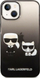Kapak telefoni Karl Lagerfeld Ikonik Karl &amp; Choupette, për iPhone 14 Plus 6.7\", hardcase, gradient i zi