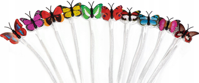 Aksesor flokësh Norimpex Glowing Butterfly Braid, me drita LED, për kalamaj, shumëngjyrëshe