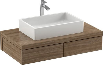 Насаден лавабо Ravak Formy XJL01250000, 50x39 cm, без дупка за батерија, без прелив, бел