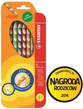 Set lapsash ngjyrues STABILO EASYcolors, për dorë të majtë, 6 copë, shumëngjyrëshe