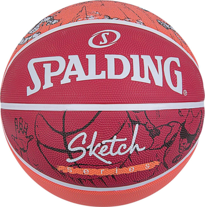 Top basketbolli Spalding Street Sketch Dribble, madhësia 7, i kuq