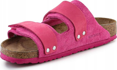 Sandale gocash Birkenstock Uji, shollë anatomike, lëkurë velur, rozë
