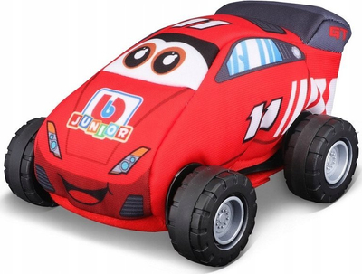 Makina lodër Bburago My First Soft Car Junior, mekanizëm tërheqës, për fëmijë 1+, e kuqe