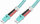 Kabllo fibër optike LYNX duplex MM OM3, LC LC, 0.5m, aqua