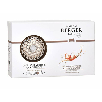 Set aromë për veturë Maison Berger Paris Gift set car diffuser chrome + Exquisite Sparkle refill