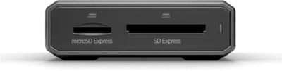 Читач на картички SanDisk PRO-READER SD Express, USB 3.2 Gen 2 Type C, Dual SD microSD, црно сив