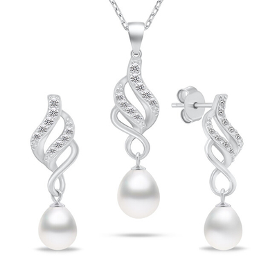 Set Qafore + Vathë për femra Brilio Silver