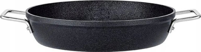 Tigan Fissler Adamant 28 cm, veshje jo-ngjitëse, alumini, i zi