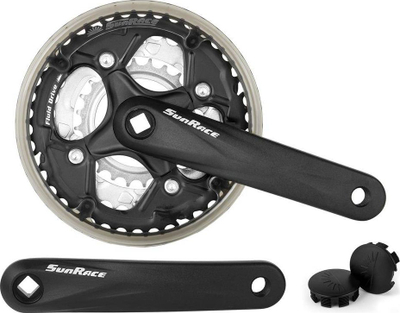Set pedalierë biçiklete SunRace 305850650, 3x42-34-24T, 170mm, i zi