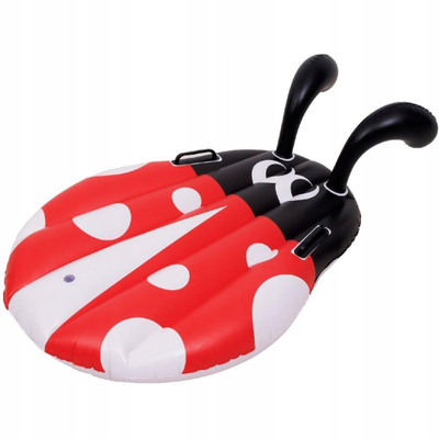 Надувачки воден душек Sun Club Ladybug, 95x80cm, за деца, црвено-црн