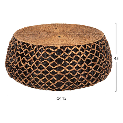Tavolinë për kafe rrumbullakët Ilion Φ115x45Hcm (HM7868), zezë