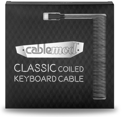 Kabllo spirale CableMod Classic, USB-C/USB-A, 1,5m, gri