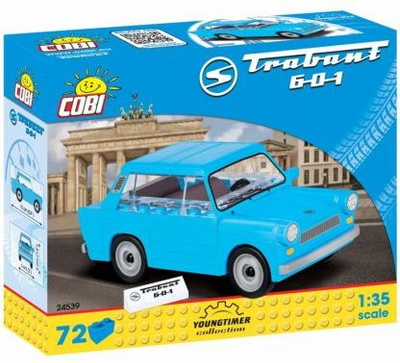 Сет за градење Cobi Youngtimer Trabant 601 24539, размер 1:35, светло сина