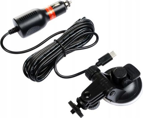 Set aksesorësh për veturë SJCAM One-piece Charger, mbajtëse me kupë thithëse, USB Type C, i zi