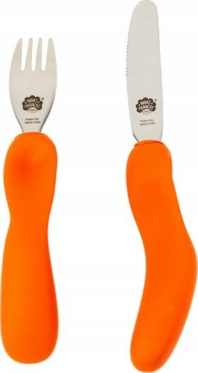 Set piruni dhe thike për kalamoj Nanas Manners, ergonomik, portokalli