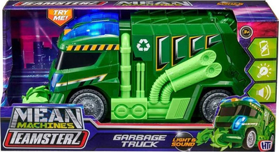 Kamion lodër Teamsterz Mean Machines Garbage Truck, drita dhe zë, jeshil