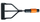 Grabujë Fiskars me shat QuikFit 305 mm (136512)