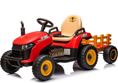 Traktor elektrik për lojë BBH-030, 88x51x35cm, me rimorkio, i kuq