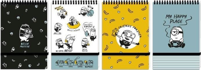 Fletore katrorësh Beniamin Minions A6, 96 faqe, kapëse elastike, shumëngjyrëshe