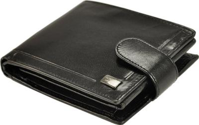 Portofol çunash Rovicky PC-103L-BAR, lëkurë natyrale, RFID, i zi