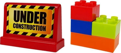 Lodër kamion tipper me telekomandë R/C Bricks, 20 x 12 cm, gri e verdhë